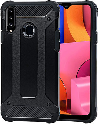 Forcell Tough Armor Plastic Back Cover Durable Black (Galaxy A20s)