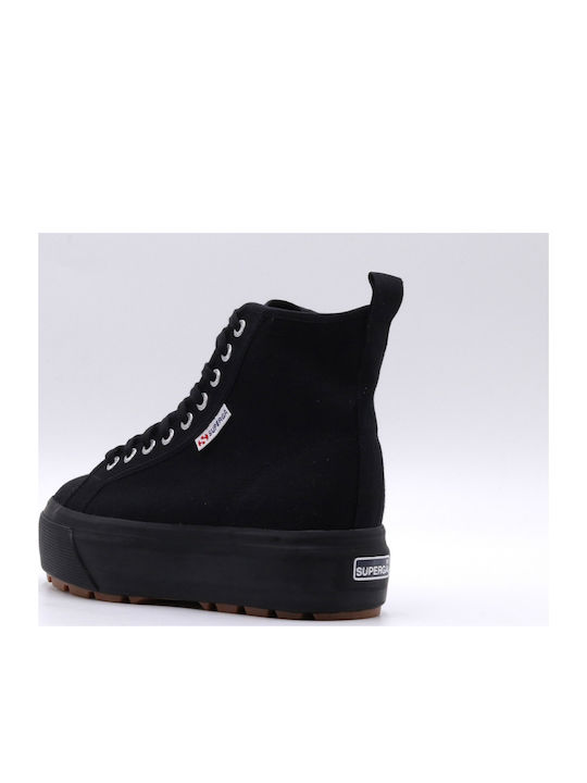 Γυναικεία Flatforms Μποτάκια Μαύρα