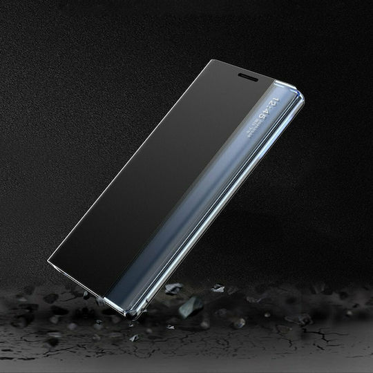 Hurtel Sleep Smart Window Book Δερματίνης Μαύρο (Galaxy S21 FE 5G)