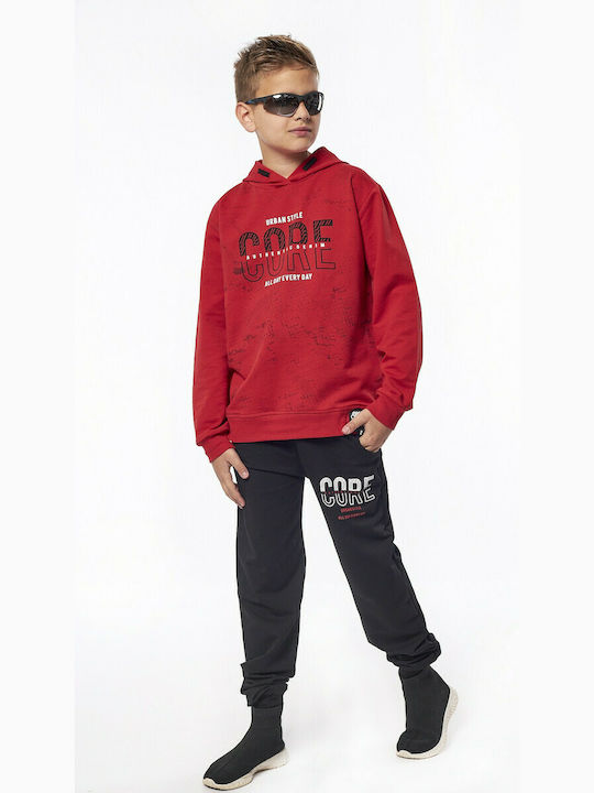 Hashtag Kids Sweatpants Set Red 2pcs