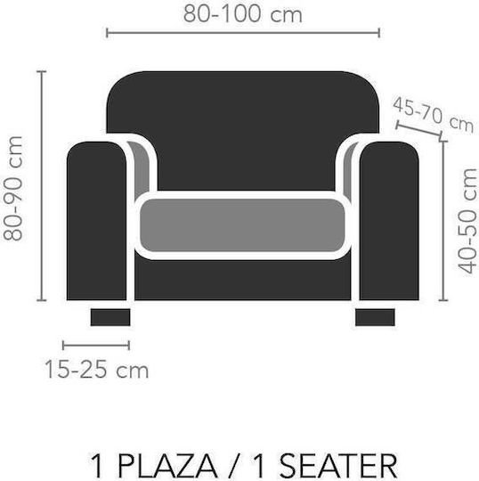 Mc Decor Brick Elastische Abdeckung Sessel Hellbraun 70x100cm Mc Decor Brick Elastische Abdeckung Sessel Hellbraun 70x100cm