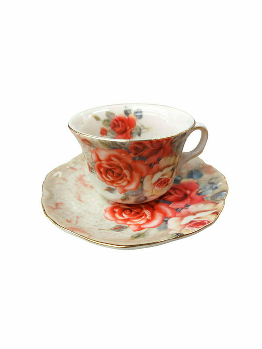 Oriana Ferelli Set of Cups Coffee Porcelain Multicolored 6pcs