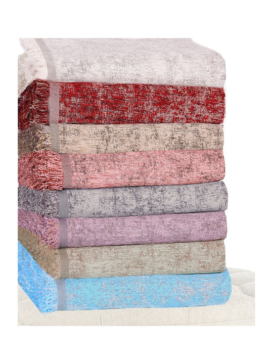 Mc Decor Zen Armchair Throw Chenille 180x180cm Turquoise