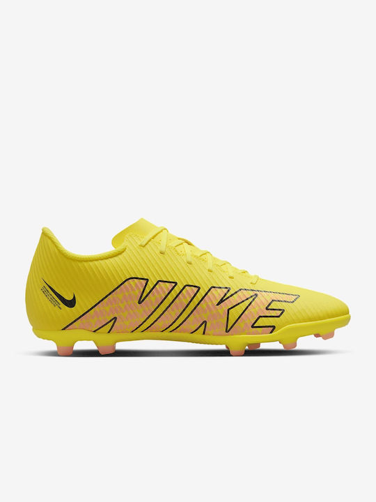 Nike Vapor 15 Club FG/MG Ψηλά Ποδοσφαιρικά Παπούτσια με Τάπες Κίτρινα