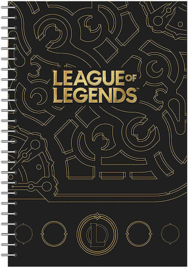 Gim Σπιράλ Τετράδιο Ριγέ Β5 70 Φύλλων 2 Θεμάτων League Of Legends (Διάφορα Σχέδια/Χρώματα)