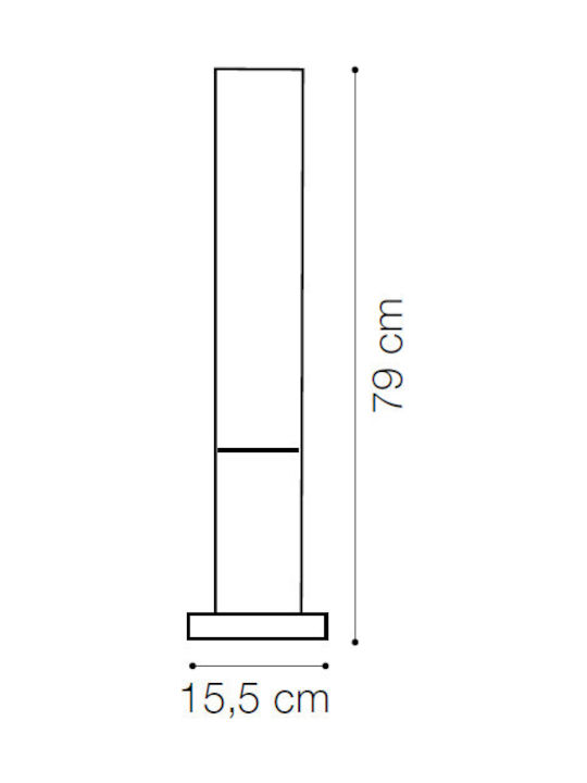 Ideal Lux Edo Outdoor PT1 Square Outdoor Floor Lamp Small Post 15W IP44 for GX53 Socket Brown
