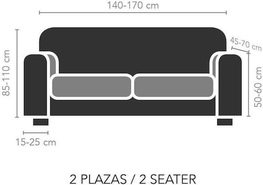 Mc Decor Akari Husă Elastică Canapea cu două locuri Grey Light 140εκ. 1buc MCL.EL.AKARI.DI-GKRI ANOIXTO