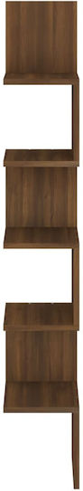 Eckregal Wand Brown Oak 20x20x127.5cm