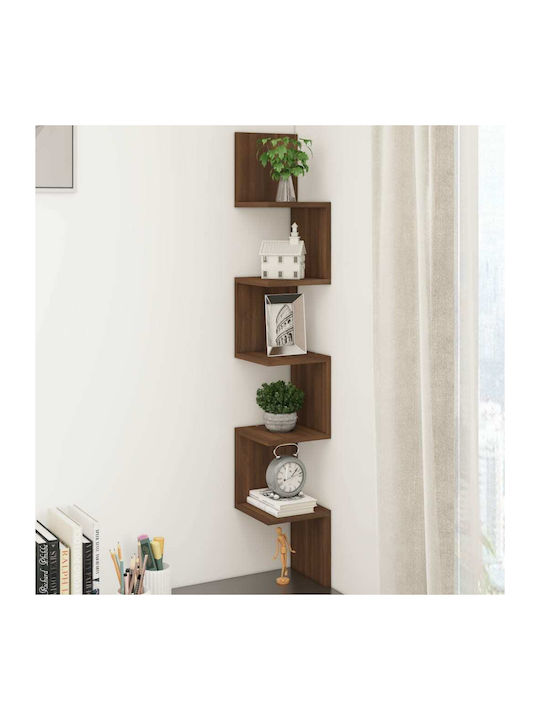 Corner Shelving Unit Floor Brown Oak 20x20x127.5cm