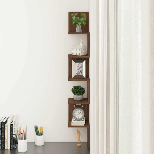 Eckregal Wand Brown Oak 20x20x127.5cm