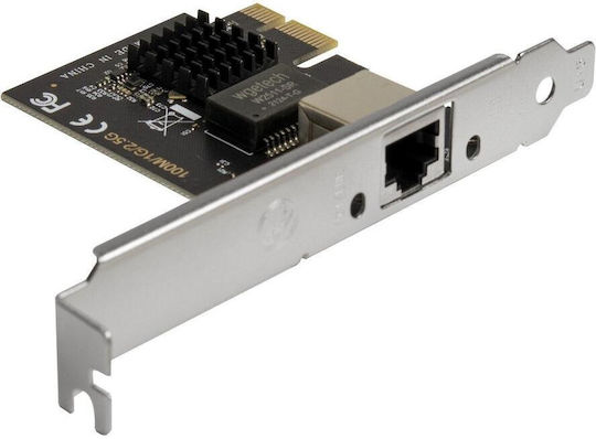 Powertech Ενσύρματη Κάρτα Δικτύου Gigabit (2.5Gbps) Ethernet PCI-e