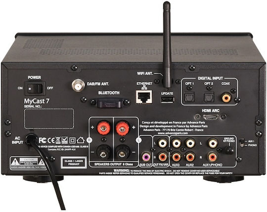Advance Acoustic Solide Integriert Hi-Fi-Verstärker Stereo MyCast 7 Schwarz