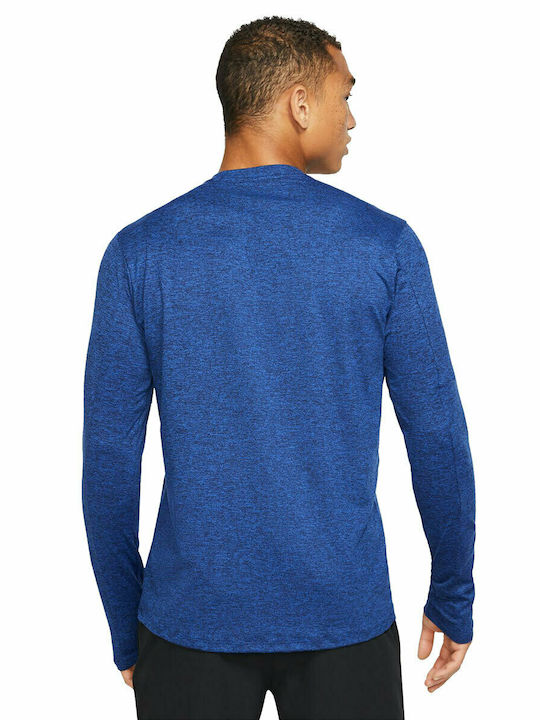 Nike Dri-Fit Long Sleeve Athletic Blouse Blue