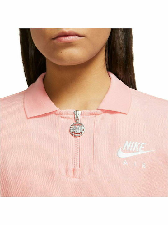 Sportswear Air Γυναικεία Αθλητική Polo Μπλούζα Κοντομάνικη Ροζ