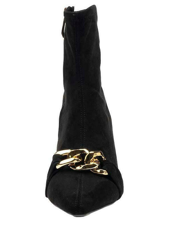 Wildleder Stiefeletten Damen Schwarz