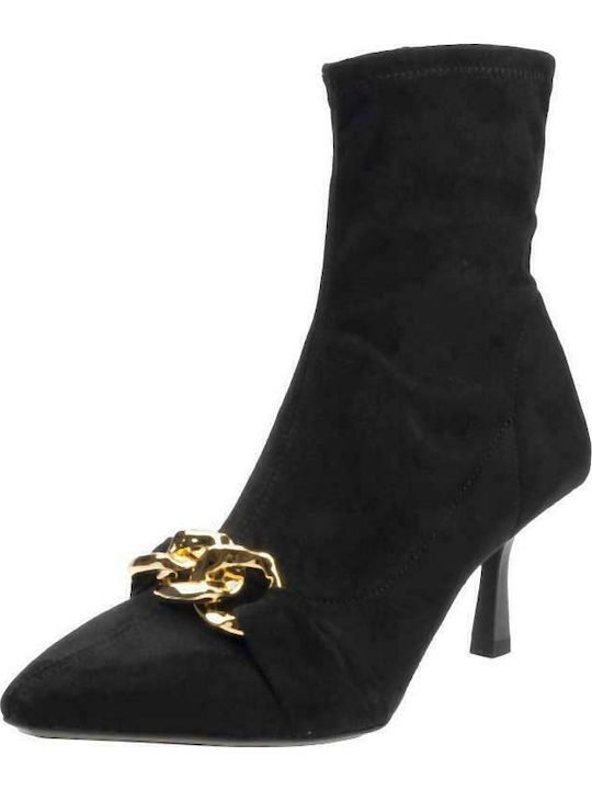 Wildleder Stiefeletten Damen Schwarz