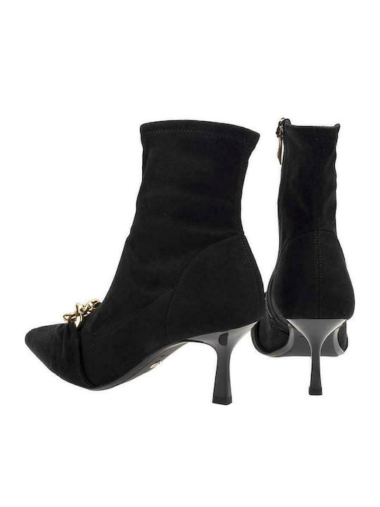 Wildleder Stiefeletten Damen Schwarz