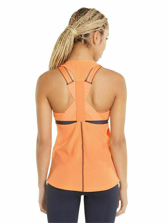 Puma First Mile Women's Athletic Blouse Sleeveless Orange