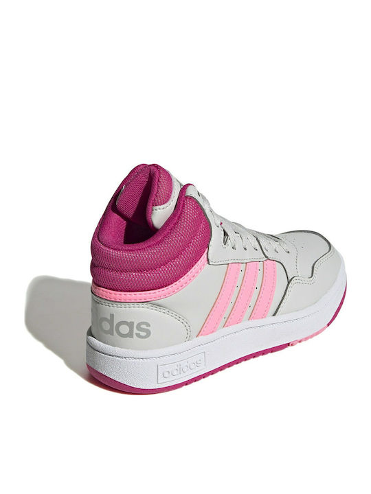 Hoops 3.0 Παιδικά Sneakers High Grey One / Beam Pink / Team Real Magenta