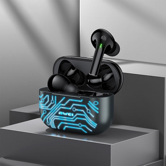 Awei T29 Pro In-ear Bluetooth Handsfree Earphones with Charging Case Ice Crack Blue