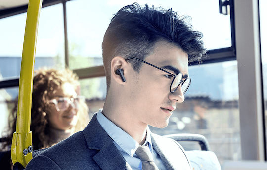 Earfun Air Pro SV In-ear Bluetooth Handsfree Ακουστικά με Αντοχή στον Ιδρώτα και Θήκη Φόρτισης Μαύρα