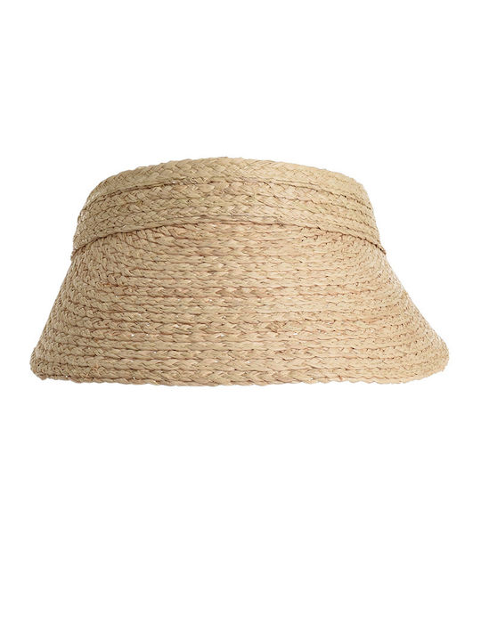 Ble Resort Collection Γυναικείο Ψάθινο Καπέλο Visor Μπεζ