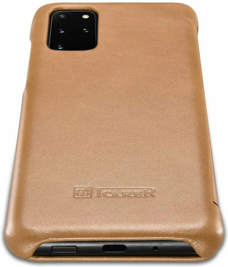 iCarer Curved Edge Vintage Folio Книга Кожа Khaki (Galaxy S20 Ultra)