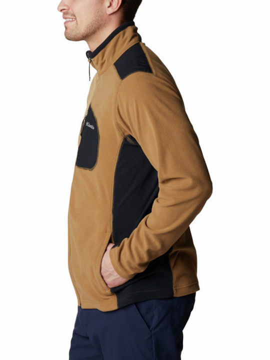 Ανδρική Ζακέτα Fleece Καφέ