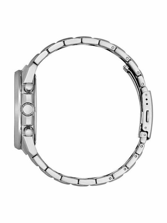 Citizen Herrenuhr 43mm Chronograph Eco - Antrieb mit Silber Metallarmband