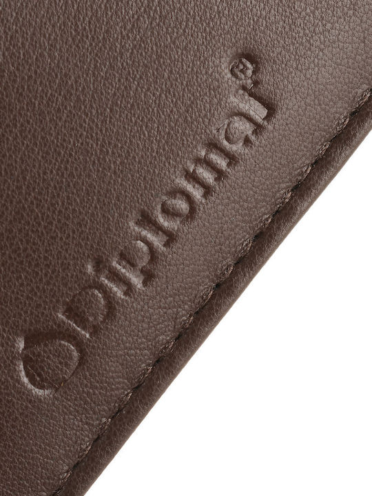 Leather Men's Wallet Classic with RFID Brown