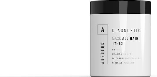 Absoluk Hair Care Diagnostic Mască De Păr Pentru Toate Tipurile De Păr Pentru Strălucire 250ml