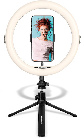 AgfaPhoto Realiview ARL11 Ring Light 28cm With Desktop Tripod And Mobile Phone Holder