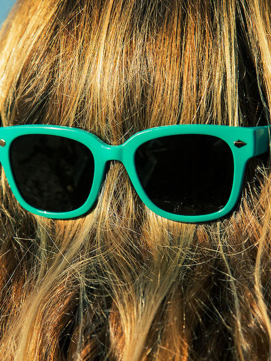 Volcom Freestyle Unisex Sunglasses with Plastic Frame Gloss Aqua / Gray VE02100701