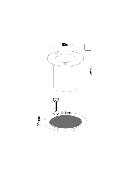 Aca Spot Outdoor Floor Lamp LED 7W Aca Spot Outdoor Floor Lamp LED 7W