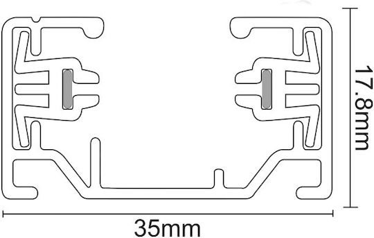 Aca Mounting Rail for Spotlights 2 Cables 1m White White 2W1MW