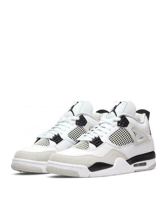 Air  4 Retro Boots White / Black / Neutral Grey