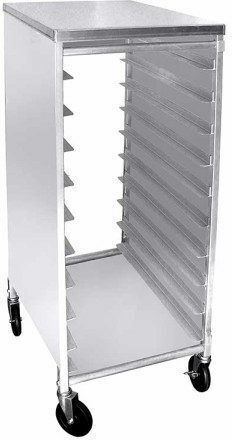 Niki Inox Commercial Kitchen Food Cart for 10 Trays H180xW38xD56cm