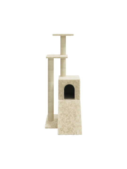 vidaXL Scratching Post Cat Trees Beige Ceiling 4 levels 35x54x92cm