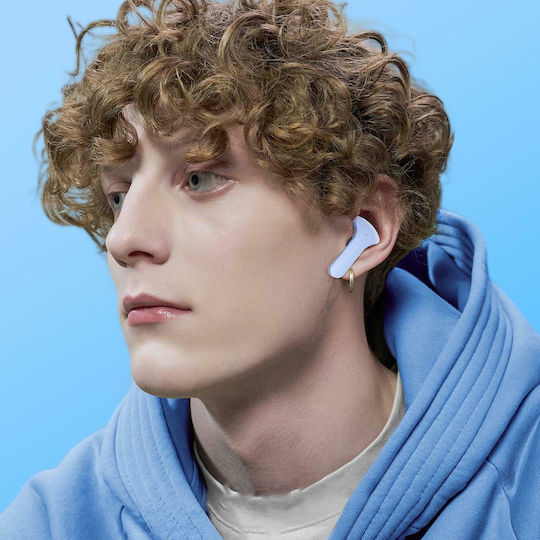 Acefast T6 In-ear Bluetooth Handsfree Ακουστικά με Αντοχή στον Ιδρώτα και Θήκη Φόρτισης Ice Blue