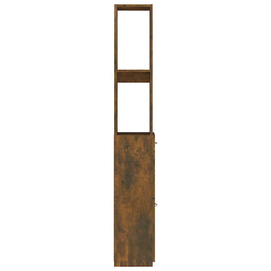 vidaXL Cabinet de coloană pentru baie pardoseală M25xL25xH170cm Stejar
