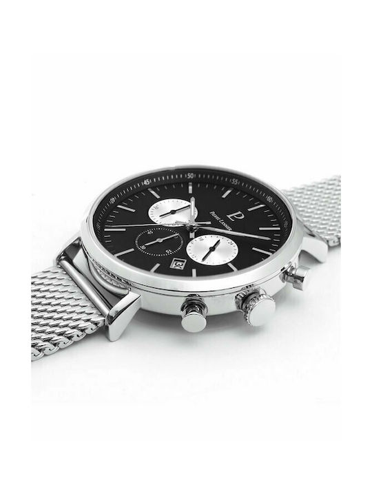 Pierre Lannier Baron Men's Watch 43mm Chronograph Battery with Silver Metal Bracelet