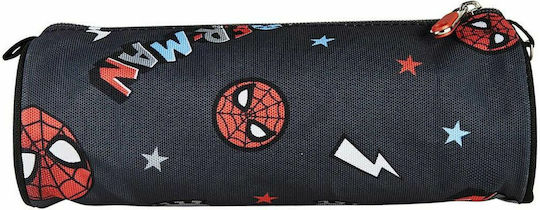 Spiderman Spiderman Κασετίνα Βαρελάκι Μαύρη