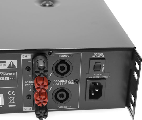 HPA B1200 PA Power Amplifier 2 Channels 600W/4Ω 400W/8Ω Black