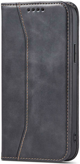 Hurtel Magnet Fancy Wallet Synthetic Leather Black (iPhone 13 Pro Max)