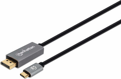 Manhattan USB 2.0 Cable USB-C male - DisplayPort male Black 2m (354844)