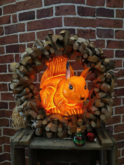Egmont LED Kinder Dekorative Lampe Eichhörnchen Orange 21x26cm
