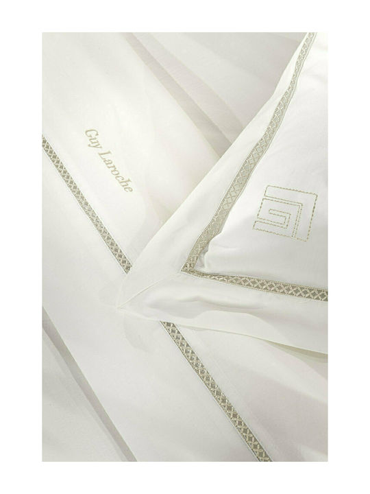 Guy Laroche Sheet Sets King Size 270x280cm. Blend Ecru Ivory 4pcs