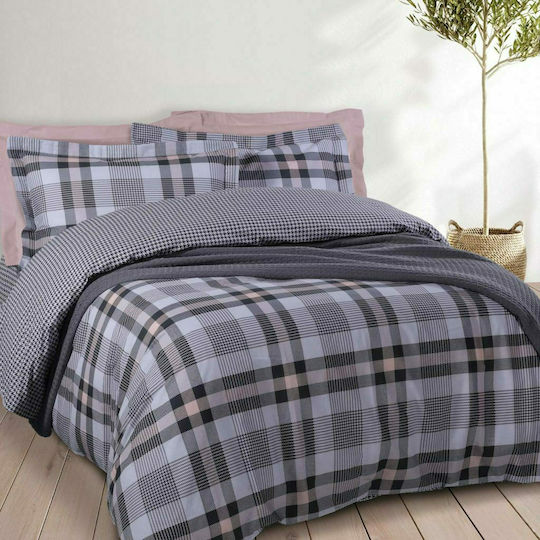 Das Home Bettwäsche-Set King Size 260x280cm. 9533 Flieder 4Stück