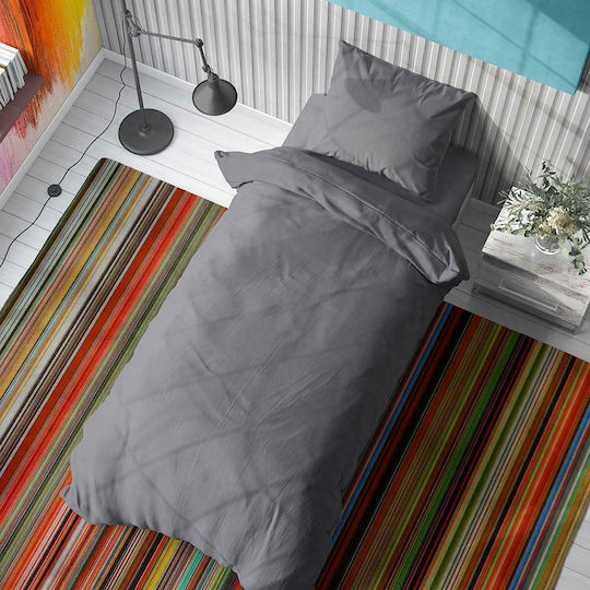 Dimcol Sheet Sets Queen 220x240cm. Solid 495 Dark Grey 4pcs