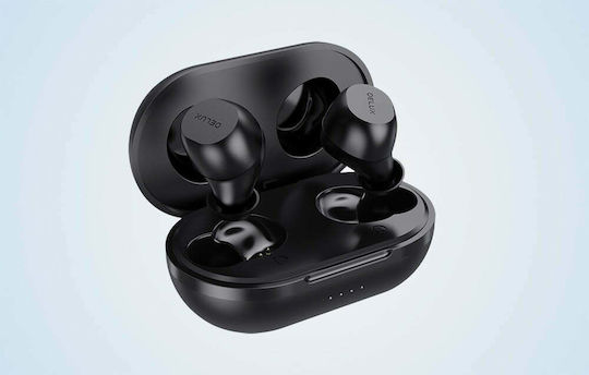 Delux DT3 In-Ear Bluetooth-Freisprecheinrichtung Kopfhörer mit Ladeetui Schwarz